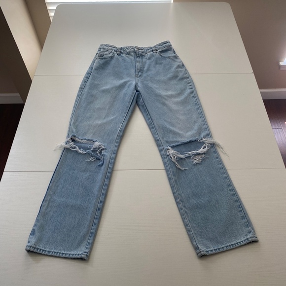 ROLLA's High Rise Straight G-day Mate Distressed Light wash Size 28 - Picture 5 of 15